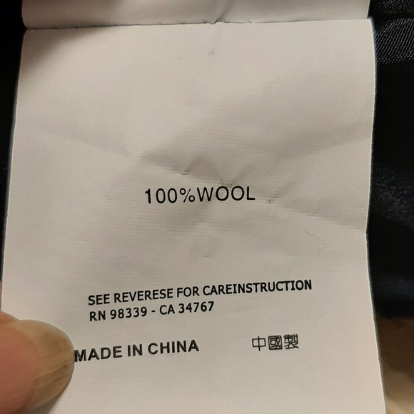 Women's 4 100% Wool Blazer Jacket Toggle Snap Front Closure Pockets Lined - Picture 9 of 10